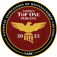 Top One Percent Lawyers Nation Wide Badge 2025
